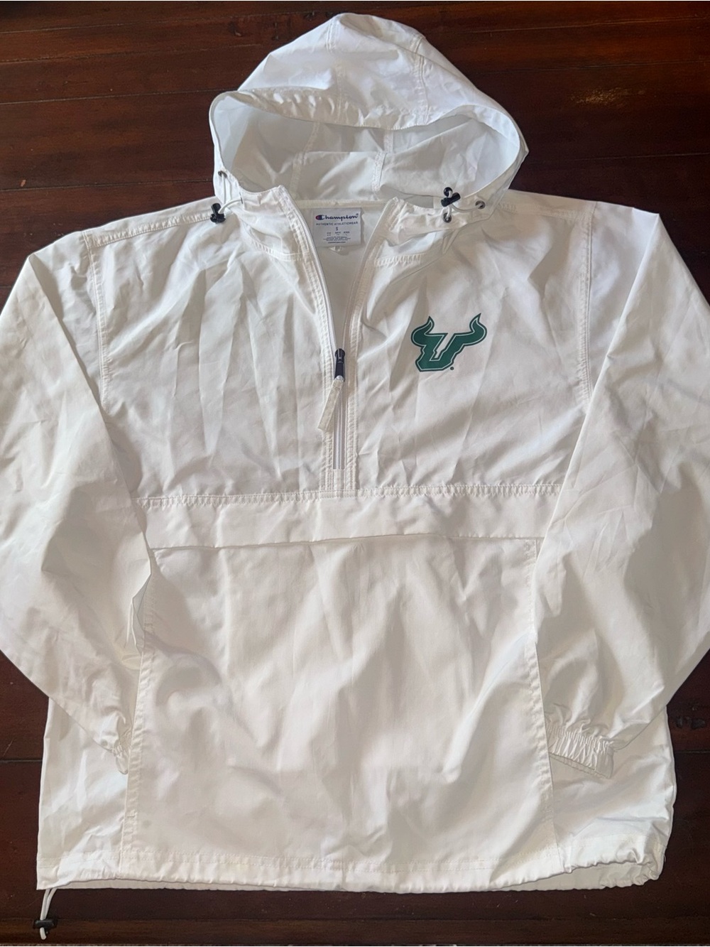 Champion USF Bulls Windbreaker Jacket White Small